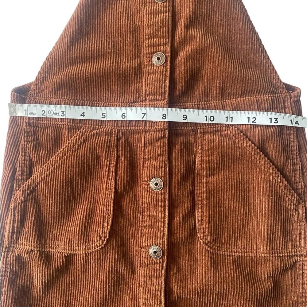 OshKosh B’gosh Rust Brown Corduroy Overalls Girl’s‎ Dress Size 10